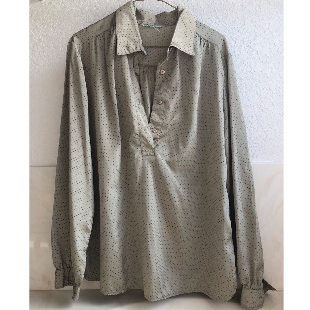 Vintage partial button down silky skirt
